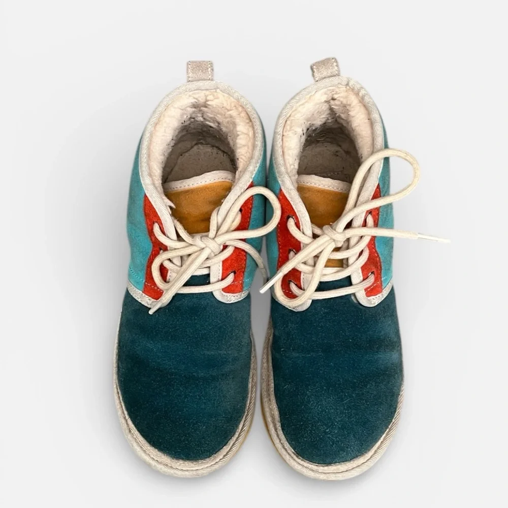 UGG Neumel Mashup Suede Chukka Boot in  Marina Blue Kids Size 5; EU 37